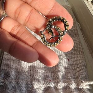 Elegant Silver and Green Peridot Hoop Earrings